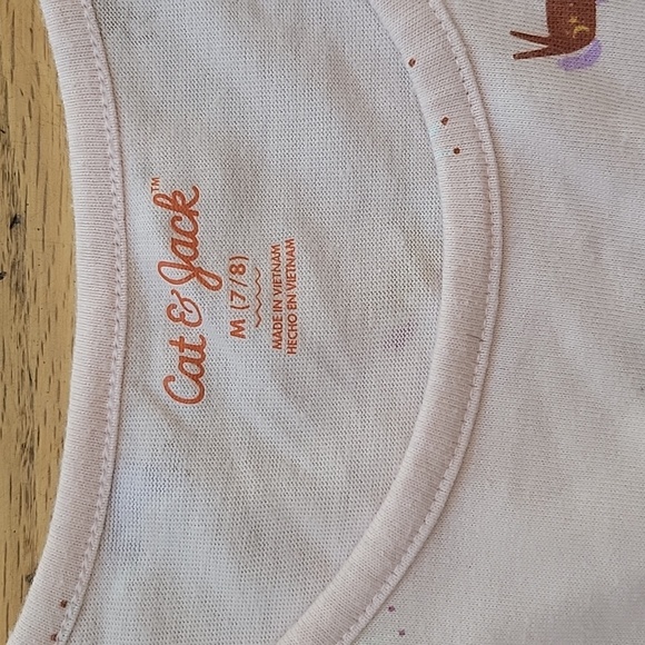 Cat and Jack Size Medium Pink Unicorn Dress. - Picture 3 of 3